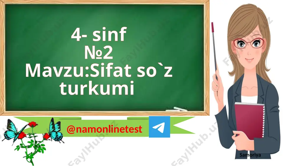 2-dars ona tili 4-sinfsamoriyasifat — PPTX
