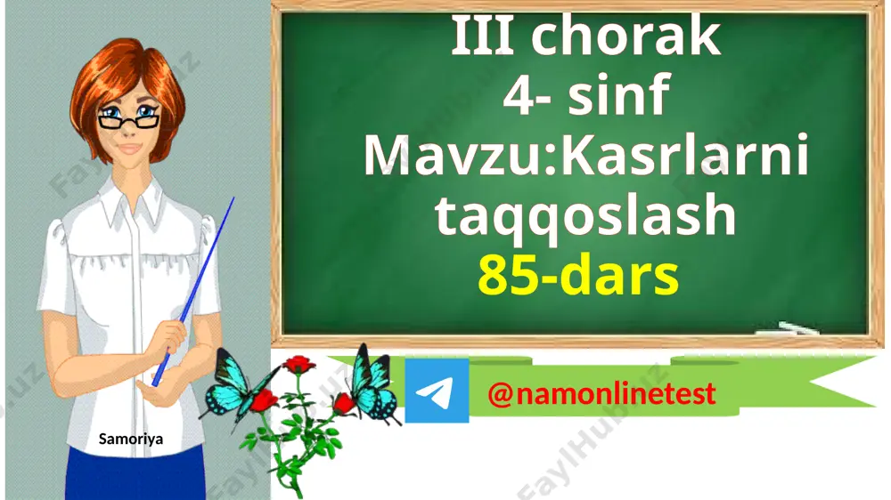 85-darsmatemsamoriya4-sinf — PPTX
