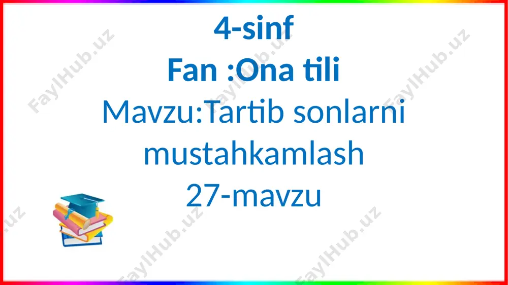 4-s.tartib sonlarni m.27-m — PPTX