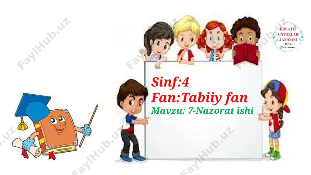 4-sinf 7-nazorat ishi tabiiy fan — PPTX