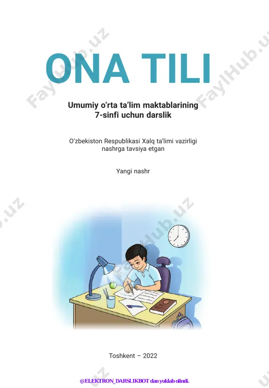 7-sinf ona tili 2022 (@elekton_darslikbot) — PDF