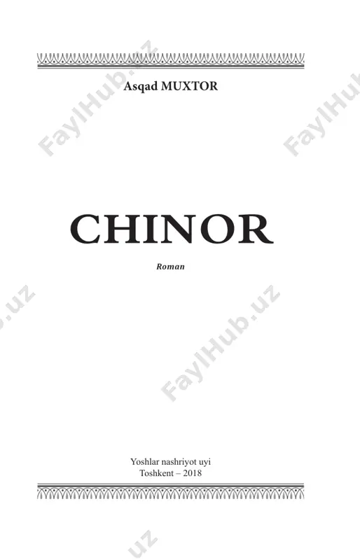 asqad muxtor. chinor (roman) — PDF
