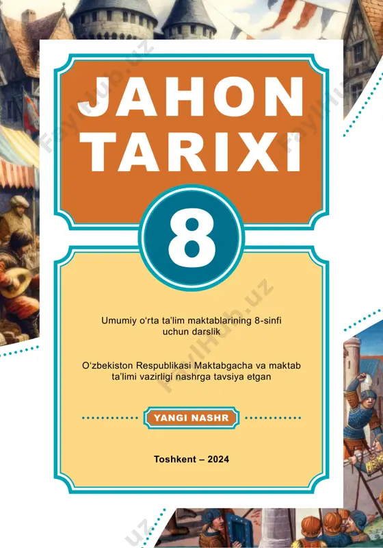 8-sinf jahon tarixi (1-chorak) yangi darslik kitob 2024 — PDF