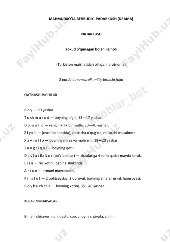 mahmudxo ja behbudiy padarkush — PDF
