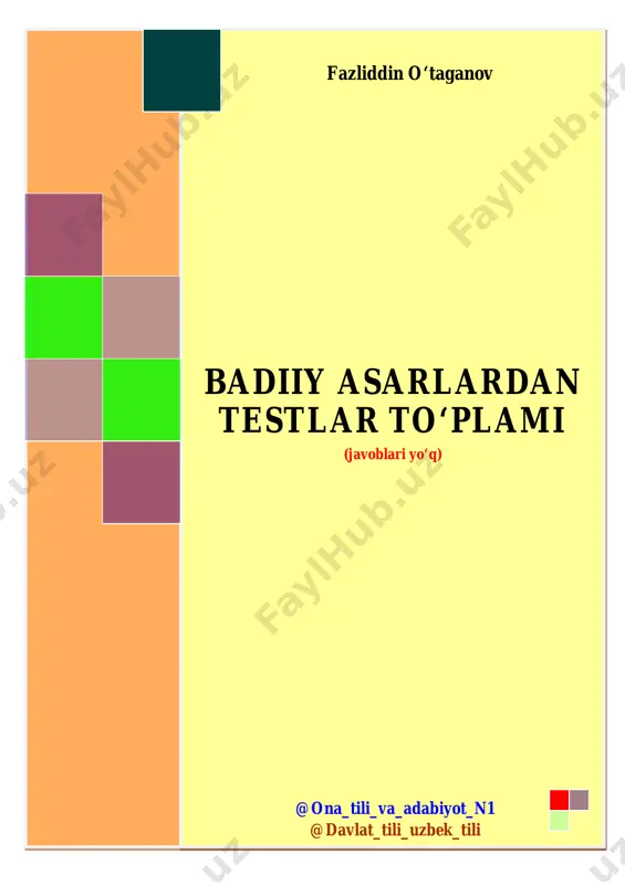 badiiy asarlar_test_javobsiz — PDF