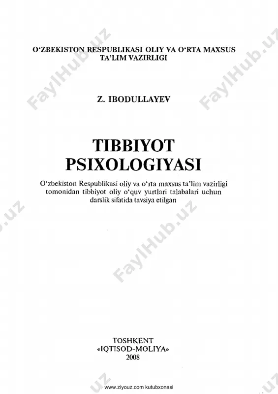 tibbiyot psixologiyasi pdf [@kitob_pdf_yuklabot] — PDF
