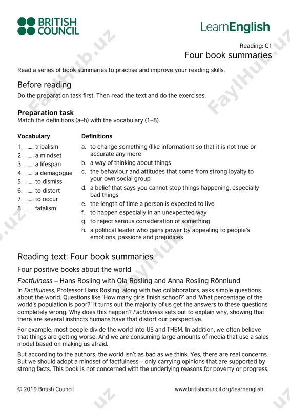 learnenglish-reading-c1-four-book-summaries — PDF