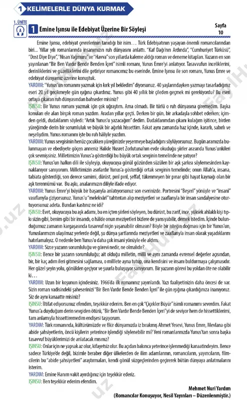 yedi_i̇klim_türkçe_c2_dinleme_metinleri_yunus_emre_enstitüs — PDF