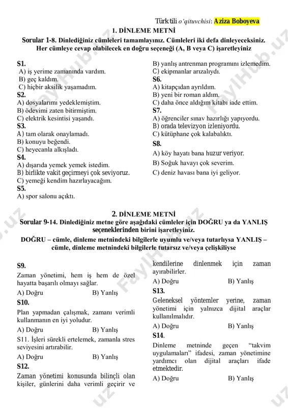 milliy mock 2 — PDF