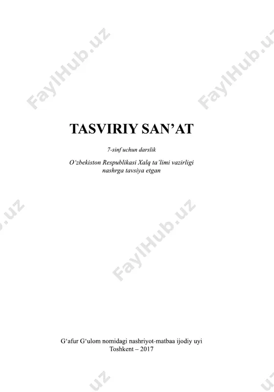 tasviriy san'at 7-sinf — PDF