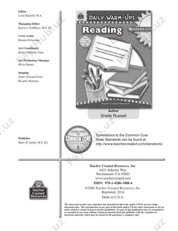 daily warm-ups reading grade 2 — PDF