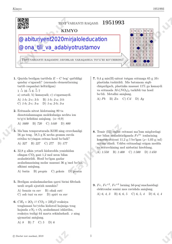 dtm test kimyo 30-variant — PDF