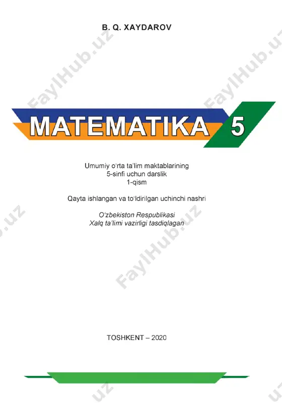 5-sinf matematika 1-qism — PDF