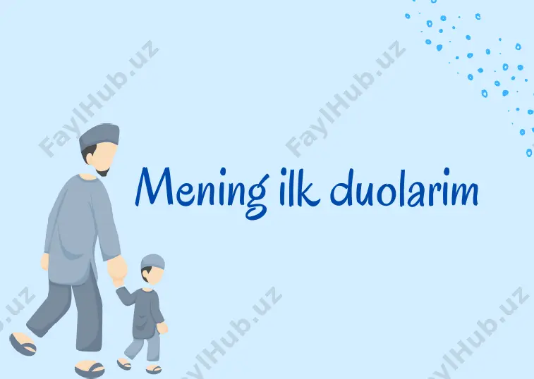 mening ilk duolar (o’g’il bola) — PDF