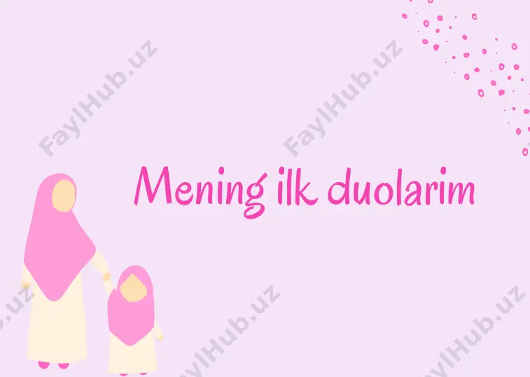 mening ilk duolarim (qiz bola) — PDF