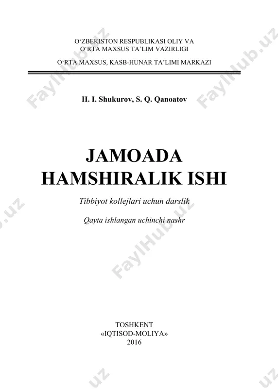 shukurov-jamoada hamshiralik ishi — PDF