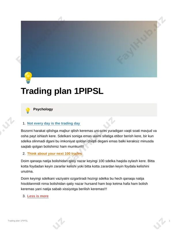 trading plan 1pipsl d2656d7dc40545b6adcbe0742d31209c — PDF