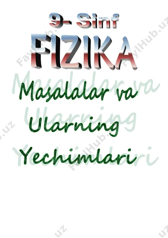 9-sinf fizika masalalar yechimi — PDF