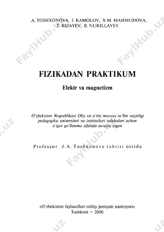 fizikadan praktikum elektr — PDF