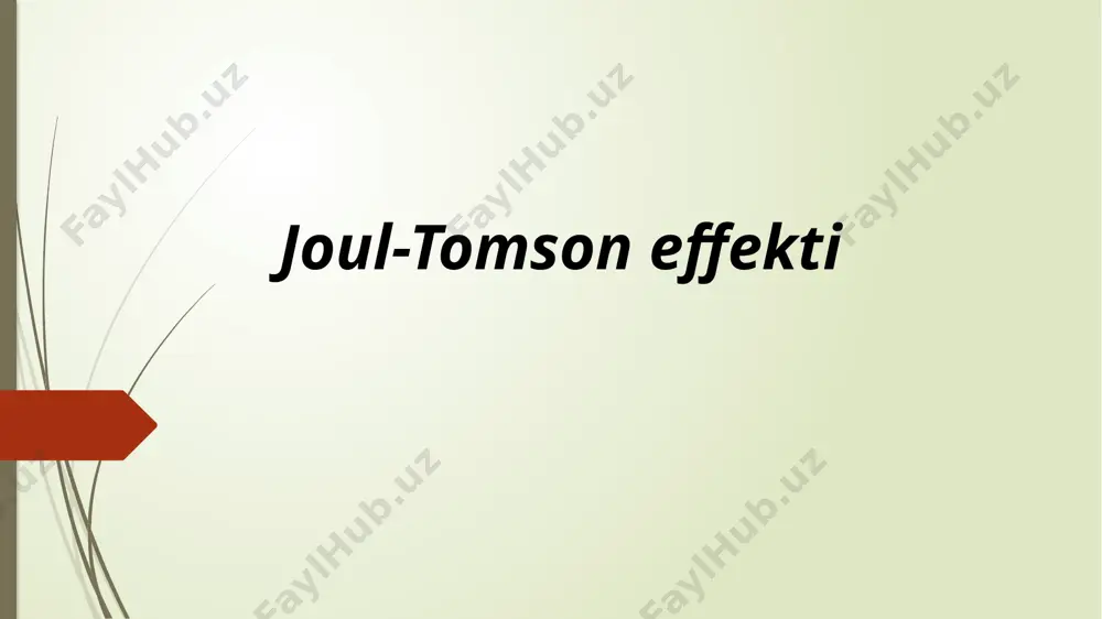 joul-tomson effekti — PPTX