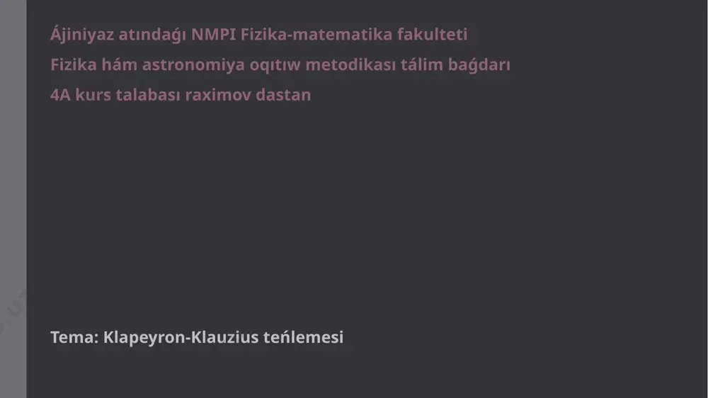 klapeyron-klauzius — PPTX