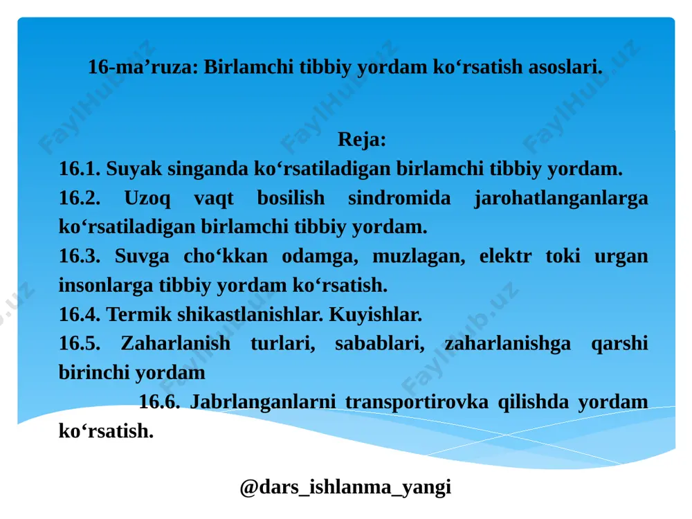 birlamchi tibbiy yordam ko‘rsatish asoslari+ — PPTX