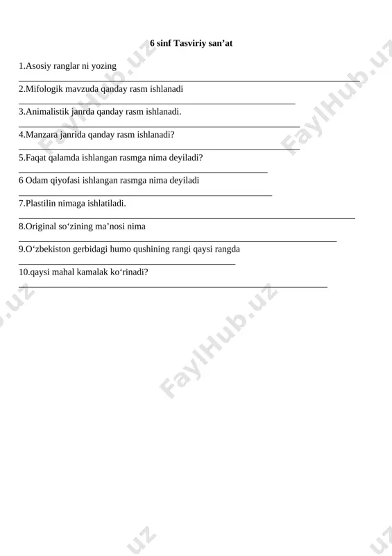 6_sinf_tasviriy_san'at_monitoring_savollar_@e_baza_ishreja — DOCX