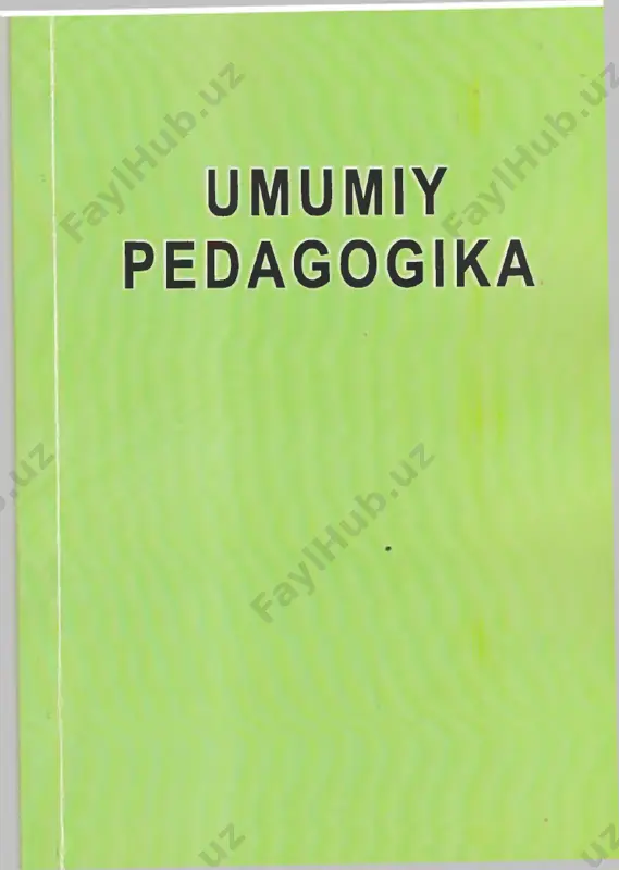 umumiy pedagogika n.atayeva, f.rasulova — PDF