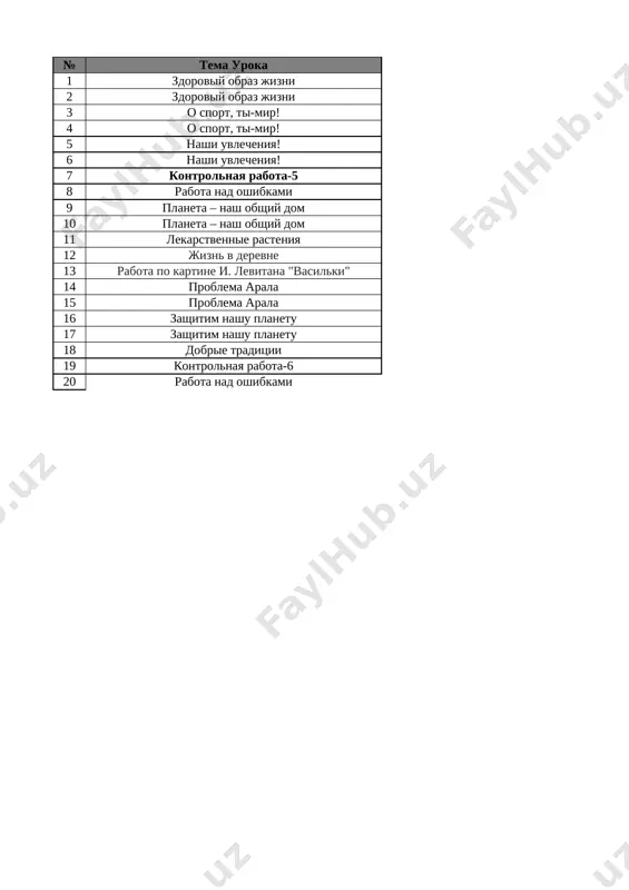 6-sinf rus tili 3-chorak @e_baza_ishreja — XLSX