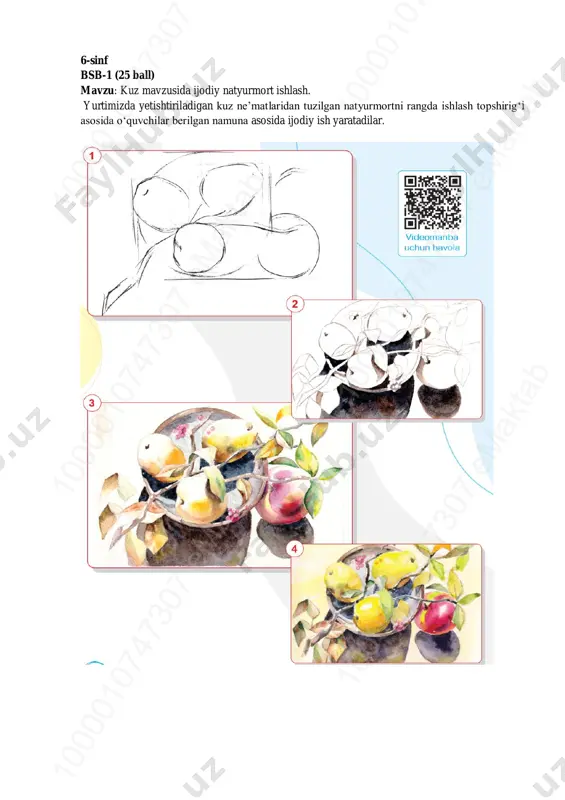 6-sinf tasviriy san'at 1-bsb @summativ_formativ_baholash — PDF