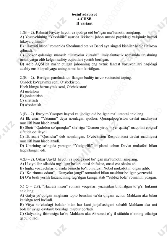 6-sinf adabiyot 4-chorak 2-variant (9) (2) — PDF