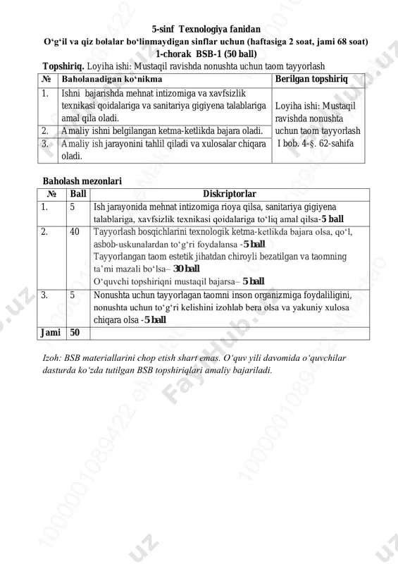 5_sinf_texnologiya_bo'linmaydigan1_bsb_@summativ_formativ_baholash — PDF