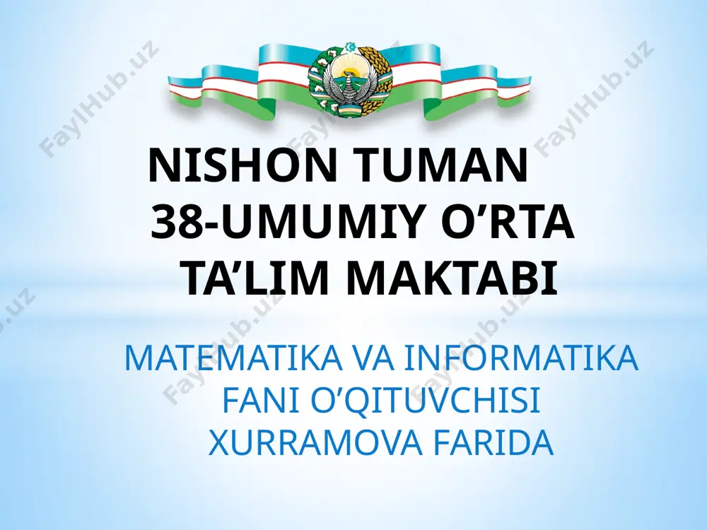 sonli va harfli ifodalar — PPTX