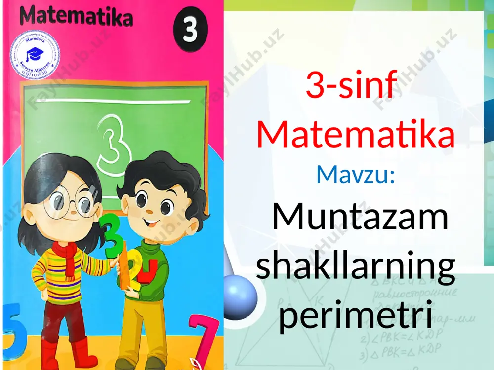 3-sinf matematika 1-dars 4-chorak. — PPTX