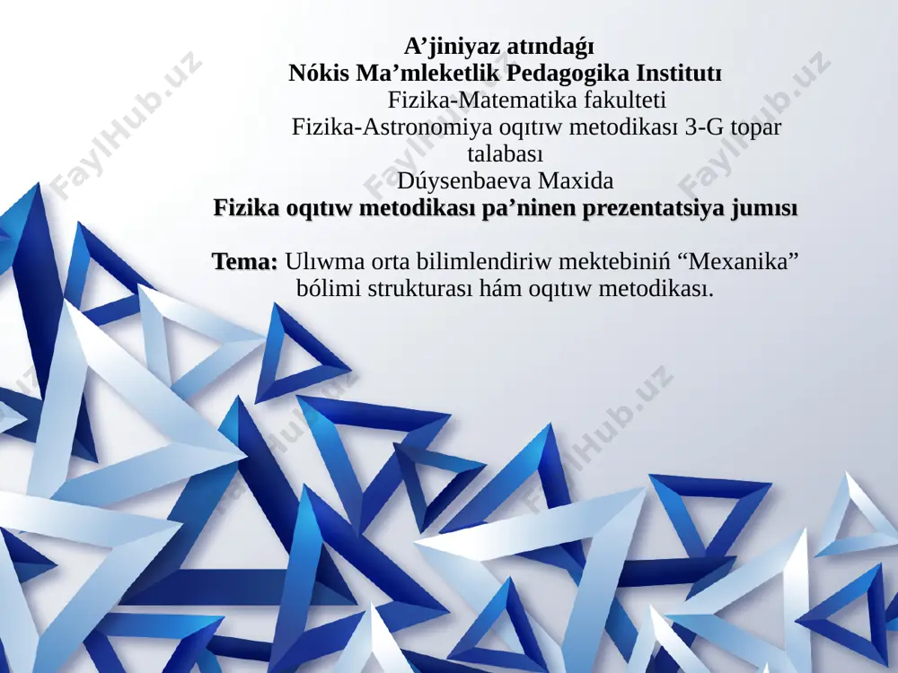 dúysenbaeva 2 — PPT