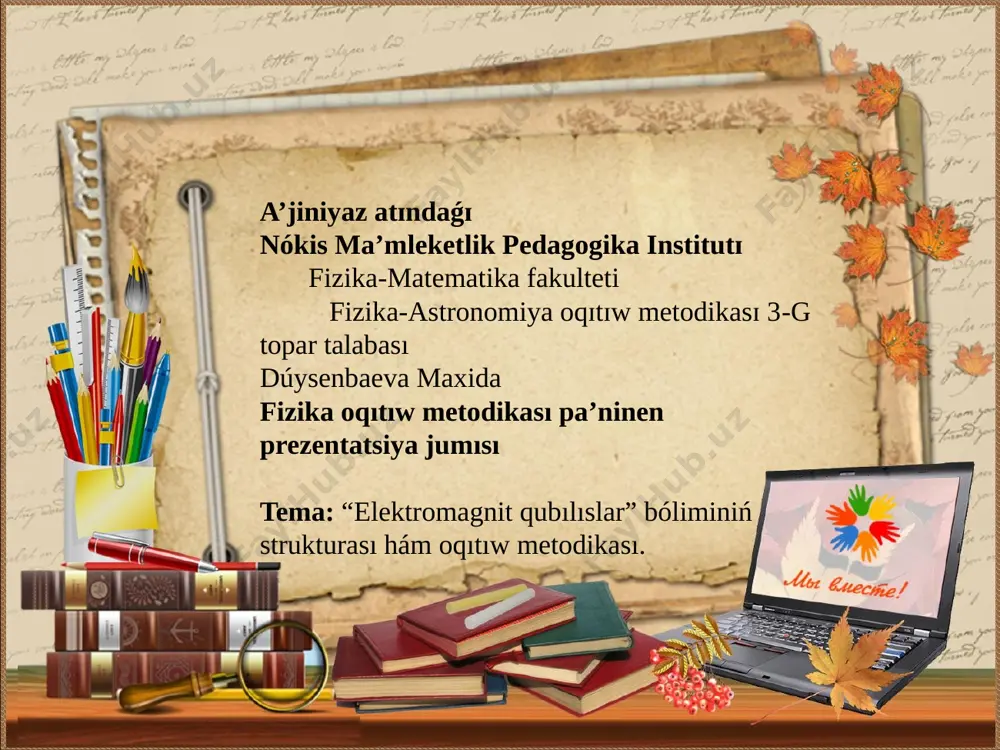 dúysenbaeva maxida 6-lekciya — PPTX