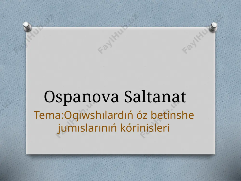 ospanova saltanat — PPTX