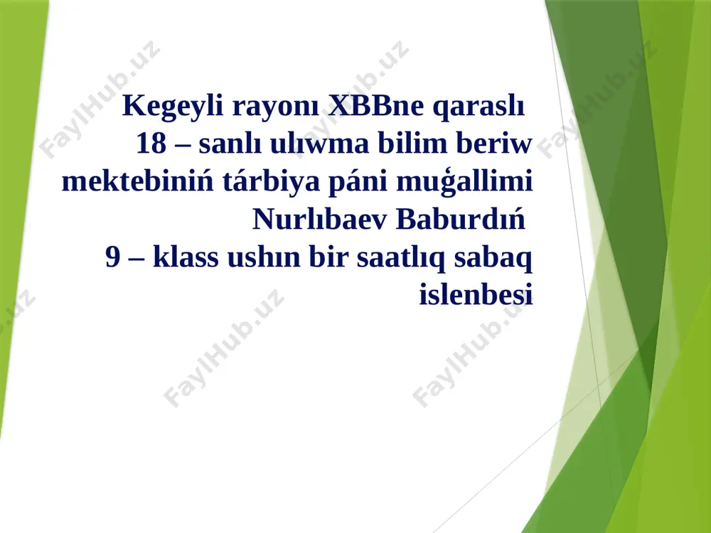 babur slayd 9-klass — PPTX