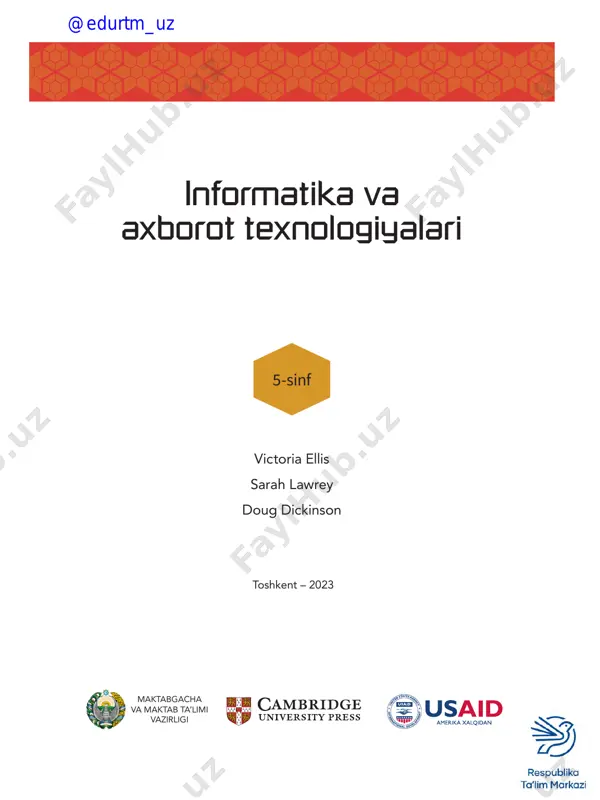 [@ustoz] 5-sinf informatika darslik — PDF