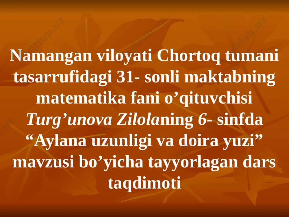 aylana uzunligi — PPTX