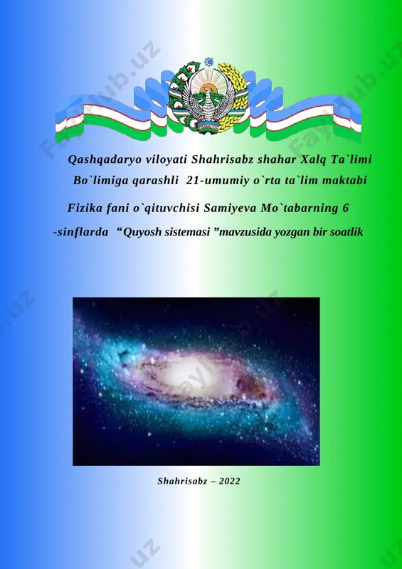 6-sin ochiq dars — DOCX