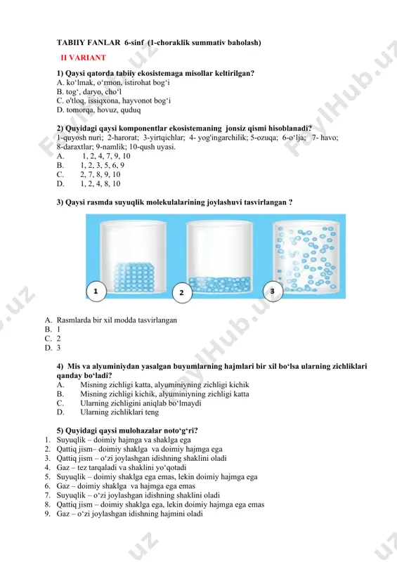 6_sinf_tabiiy_fanlar_1_chsb_2_variant@summativ_formativ_baholash — PDF