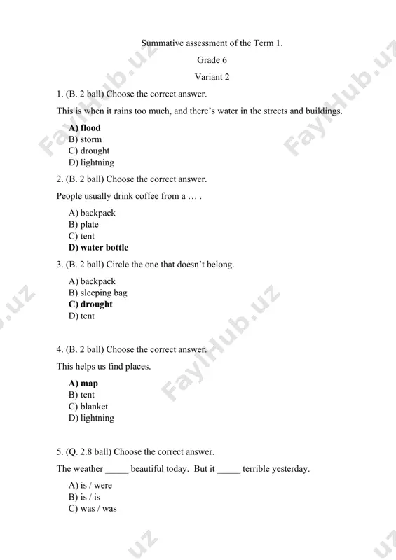 6_sinf_ingliz_tili_1_chsb_2_variant@summativ_formativ_baholash — PDF