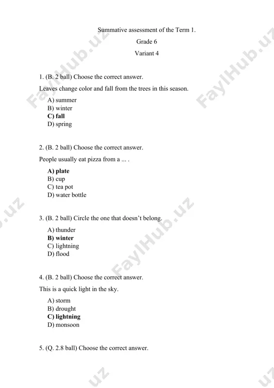 6_sinf_ingliz_tili_1_chsb_4_variant@summativ_formativ_baholash — PDF