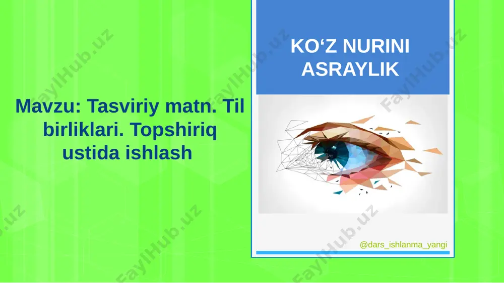 6-sinf ona tili 29.tasviriy matn. til birliklari+ — PPTX