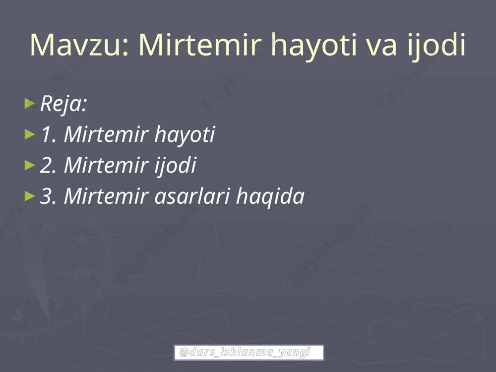 5-sinf adabiyot 27.mirtemir 4+ — PPTX
