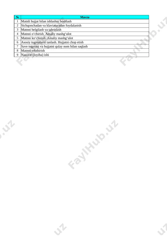 5-sinf informatika 1-chorak — XLSX