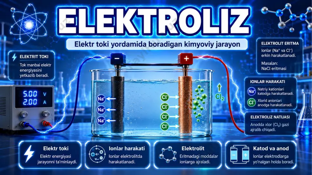 elektroliz full nazariya @kimyo_biz — PDF