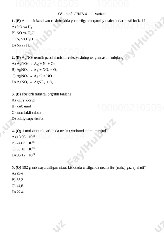 08 - sinf chsb-4 — uzb — 1-variant — DOCX