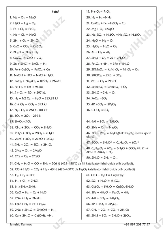 reaksiyalar. — PDF